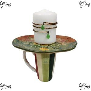 Upcycled Coffee Mug Candle Holder, Jewelry Tray, Sponge Soap Dish, Bracelet